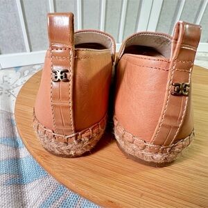 Sam Edelman Women's Krista Cognac Leather Espadrille Flats